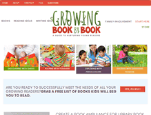 Tablet Screenshot of growingbookbybook.com